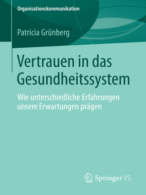 cover image of Vertrauen in das Gesundheitssystem